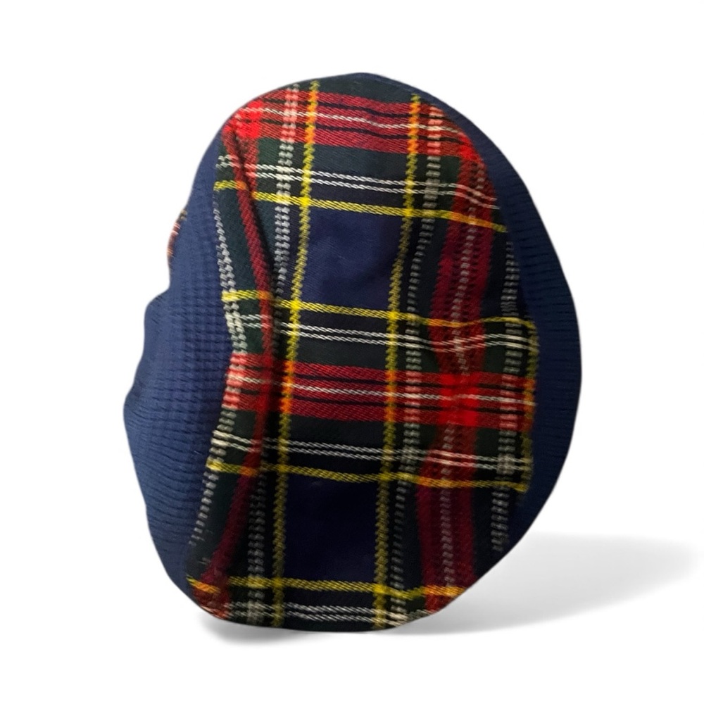 Vintage Harrods Of London Blue Tartan Plaid
Golf Newsboy Hat